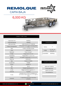 5. FICHA TÉCNICA - CAMA BAJA 6,000 KG