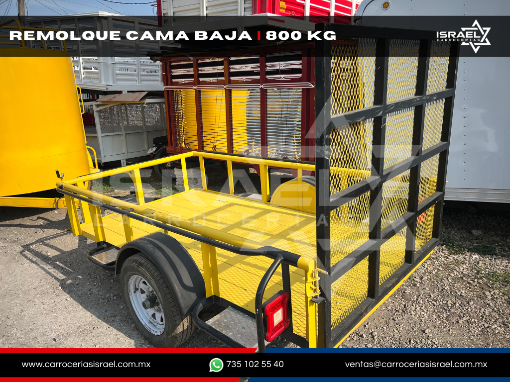 REMOLQUE CAMA BAJA - 800 KG (AMARILLO B)
