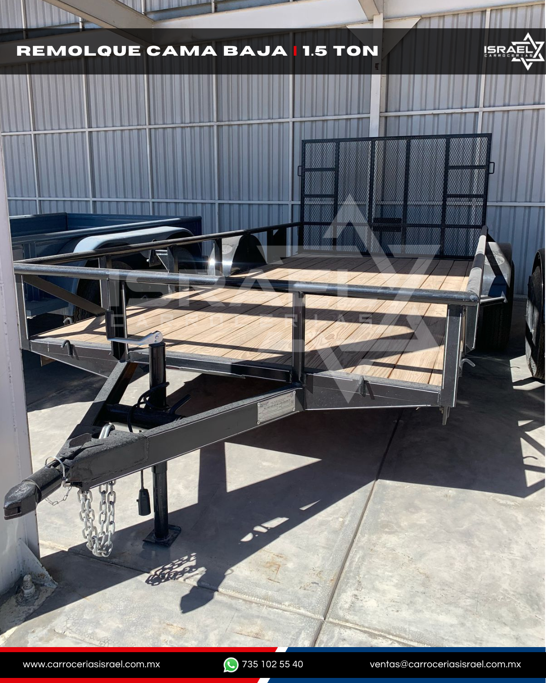 RM-CB1.5T-0003- REMOLQUE CAMA BAJA 1,500 KG