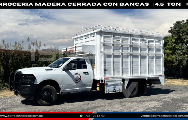 CARROCERIA MADERA CERRADA CON BANCAS 4.5 TONELADAS